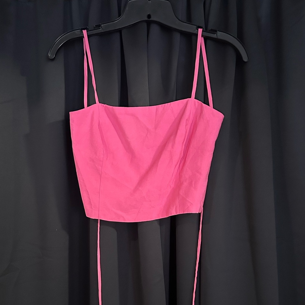 Zara Pink Strappy Crop Top